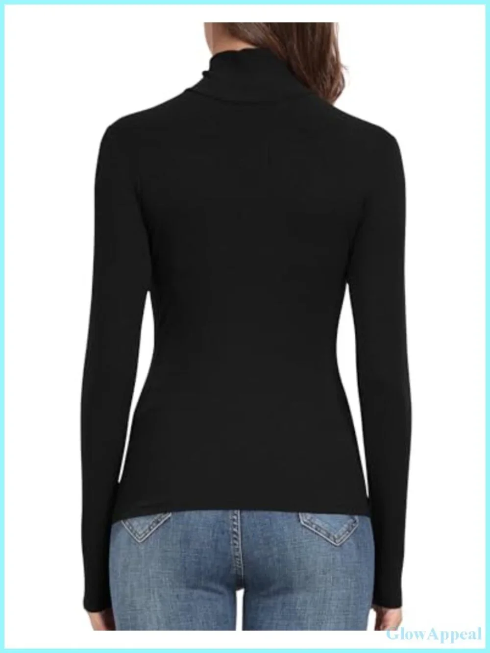 Ribbed Turtleneck Fitted Long Sleeve Thermal Layering Top